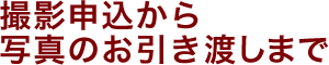 撮影申込から写真のお引き渡しまで